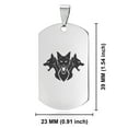 thumbnail image 2 of Stainless Steel Mythical Cerberus Head Dog Tag Pendant Necklace, 2 of 3