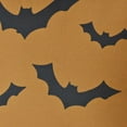 thumbnail image 3 of Pumpkin Spice Orange Primitive Halloween Decor Bats Cotton Stenciled Canvas Nature Print Square 12x12 Pillow, 3 of 3