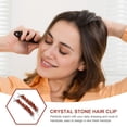thumbnail image 5 of OULII Lot de 2 Barrettes pour Femmes Pierres Rouges pour Cheveux Bouclés Décoration, 5 of 5
