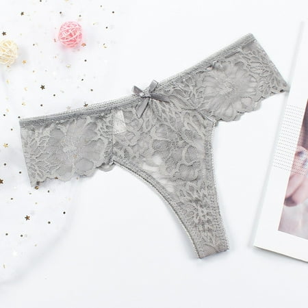 

JIUKE Women Sexy Lace See-Through Breathable Thongs Briefs Panties Lingerie Underwear