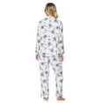 thumbnail image 4 of Casual Nights Women's Flannel Long Sleeve Button Down Pajama Set, 4 of 6