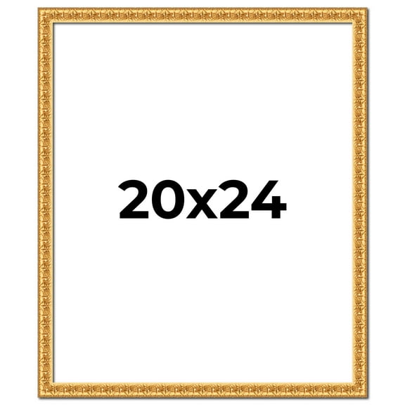 20x24 Frame Gold Real Wood Picture Frame Width 1 inches | Interior Frame Depth 0.5 inches | Edwina