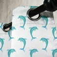 thumbnail image 3 of Ambesonne Aqua Grommet Curtain, Jumping Dolphin Mammals, 50" x 96", Aqua White, 3 of 6