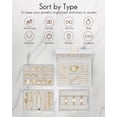 thumbnail image 3 of Joyero Vlando, soporte grande para joyas de 4 capas, color beige, 3 of 7