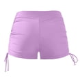thumbnail image 4 of Lullu Girls Swim Shorts Solid Basic Quick Drying Stretch Swim Trunks Swimwear, Sizes 5-14, 4 of 7