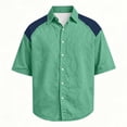 thumbnail image 7 of XuJwPNcy Mens Shirts Lightweight Color Block Button Down Shirts Casual Collared Tops Summer Classic Fit Fashion Clothes, 7 of 7