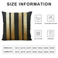 thumbnail image 5 of Nawypu  Gold Throw Pillow Covers - Soft Decorative Luxury Cushion Covers Pillow Cases with Gold Leather for Sofa Bedroom Livingroom Car,Black, 5 of 5