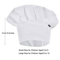 thumbnail image 2 of ESHATO Kids Chef Hat, Adjustable Elastic Cotton Cooking Cap for Children White, 2 of 4
