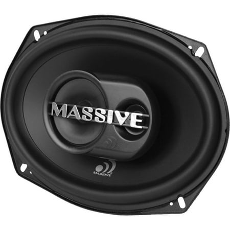 Massive Audio - MX Series 6-Inch x 9-Inch 3-Way Coaxial Speakers Pair - Black