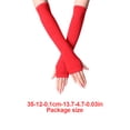 thumbnail image 4 of Guantes sin dedos Advancent para niña de punto cómodos estilo simple Rojo oscuro, 4 of 6