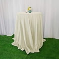 thumbnail image 5 of BalsaCircle 120" Ivory Round Polyester Tablecloth Wedding Table Linens, 5 of 8