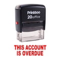 thumbnail image 2 of Printtoo Timbre en Caoutchouc Auto-Enregistrant Ce Compte Est en Retard Timbre de Bureau-Rouge, 2 of 2