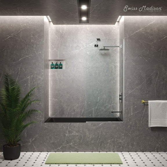 Voltaire 60" x 30" Right-Hand Drain Alcove Bathtub in Matte Black