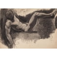 thumbnail image 3 of Oluf Hartmann 18x14 Black Modern Framed Museum Art Print Titled - Male Model, Sitting with Backward Arms (1900 - 1904), 3 of 5