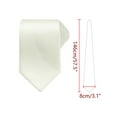 thumbnail image 2 of INSPIRE CHIC Men's Neckties Solid Color Classic Textured Ties for Formal Wedding One Size Beige, 2 of 4