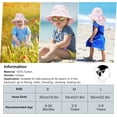 thumbnail image 6 of 2 Pack Toddler Baby Sun Hat Kids UPF 50+ UV Protection Summer Hats for Boys Girls Adjustable Beach Hats with Bucket Wide Brim Age 1-6 Years, 6 of 7