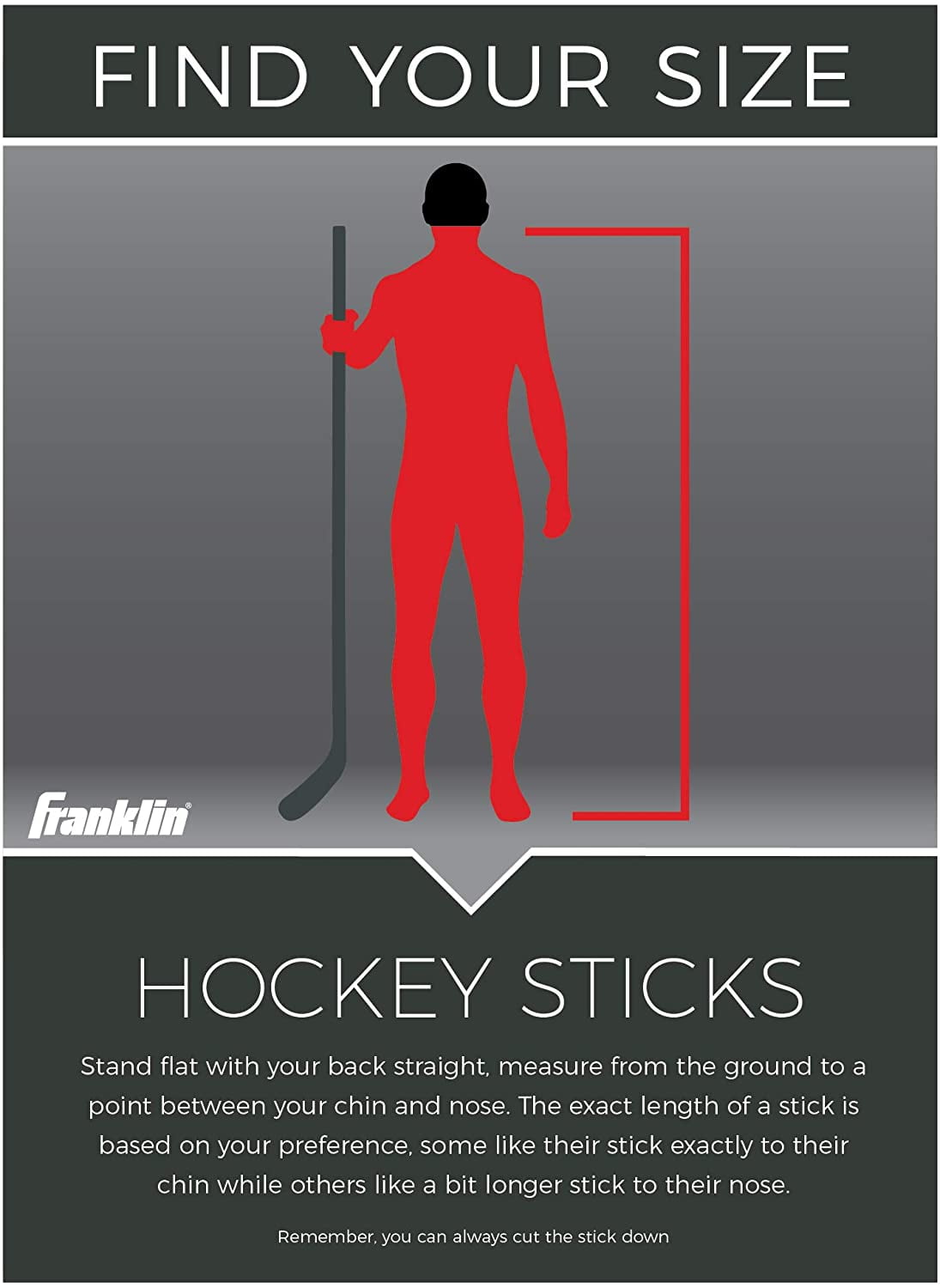 Franklin Sports NHL Power Fusion Street Hockey Stick, Right Shot