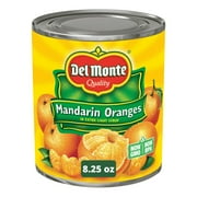 Del Monte Mandarin Oranges in Extra Light Syrup, 8.25 oz Can, Canned Fruit