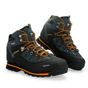Mens Waterproof Leather mid Hiking Boots Outdoor Non-Slip Lightweight Trekking Sneakers
