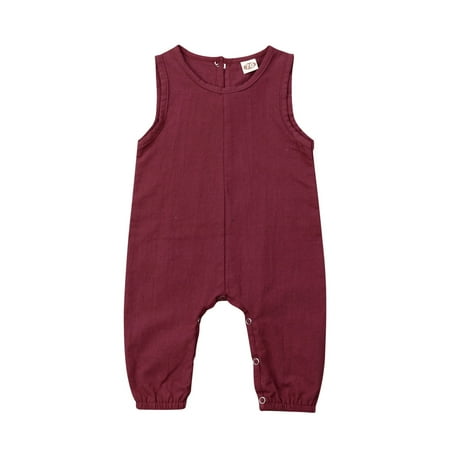 

TheFound Summer Infant Baby Boy Girl Romper Jumpsuit Sleeveless Bodysuit Playsuit Clothes