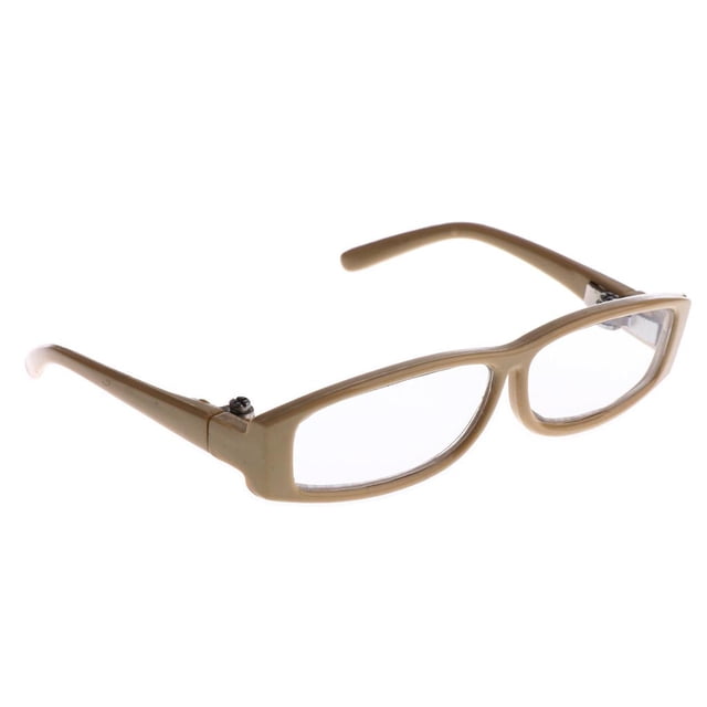 6 Patrones de Plástico Gafas Cuadradas Accesorio de Ropa para 1/3 BJD LUTS DOD SD Coleccionables Beige