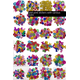 thumbnail image 2 of Pegatinas de estrella de cinco puntas de color dorado y rosa, pegatinas de dibujos animados de sol y luna, pegatinas de espuma para jardín de infantes, decoración creativa, 2 of 5