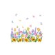 thumbnail image 1 of Adhesivos decorativos para ventanas con motivos florales coloridos, reutilizables y removibles, para el hogar., 1 of 3