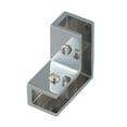 Premium 90° Square Brass Clamp For Secure Shower Door, Elegant Chrome Polish
