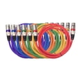 thumbnail image 1 of XLR 6pcs 1.5m Cable Xlr Conjunto de Cables de Micrófono Colorido Cable de Luz DMX Machador de 3 Pines de 3 Pines A Hurbra Para El Sonido de la Etapa del Foco de Sonido Micrófono, 1 of 7