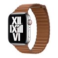 thumbnail image 2 of Open Box Genuine Apple Watch Band Leather Modern Buckle 38mm 40mm 41mm Series 3 4 5 6 7 8 Saddle Brown Large, 2 of 6