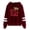 Claret, variant on CG5 Lonely King Logo Pullover Hoodies Pocketless Parallel Bars Sleeve Streetwear Sweatshirts
