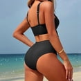 thumbnail image 5 of High Waisted Bikini Sets for Women Tummy Control Swimsuits Tie Knot High Rise 2026 Two Piece Bathing Suits Black L, 5 of 5