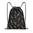 thumbnail image 1 of Fotbe Happy Skeletons Dancing Bolsa Mochila con Cordón Estampada, Bolsa de Gimnasio Deportiva, Bolsa Cinch, Bolsa con Cordón para Hombres y Mujeres-Small, 1 of 6