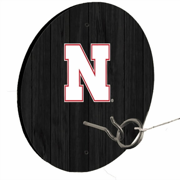University Of Nebraska Black Ring Toss Lawn Game