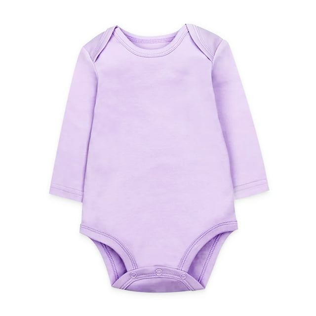 MIASHUI Cache-Couche à Manches Longues pour Bébé en Coton, une-Pièce, Violet, 9-12 Mois