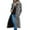Dark Gray, variant on Otntypg Women's Casual Thicken Wool Blend Pea Coat Casual Winter Stand Collar Single Breasted Warrm Long Overcoat Jackets with Pockets Dark Gray L