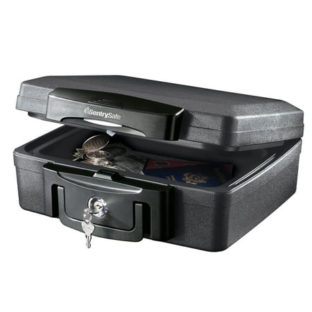 SentrySafe H0100 Fire-Resistant Box and Waterproof Box with Key Lock 0.17 cu (Best Fireproof Lock Box)