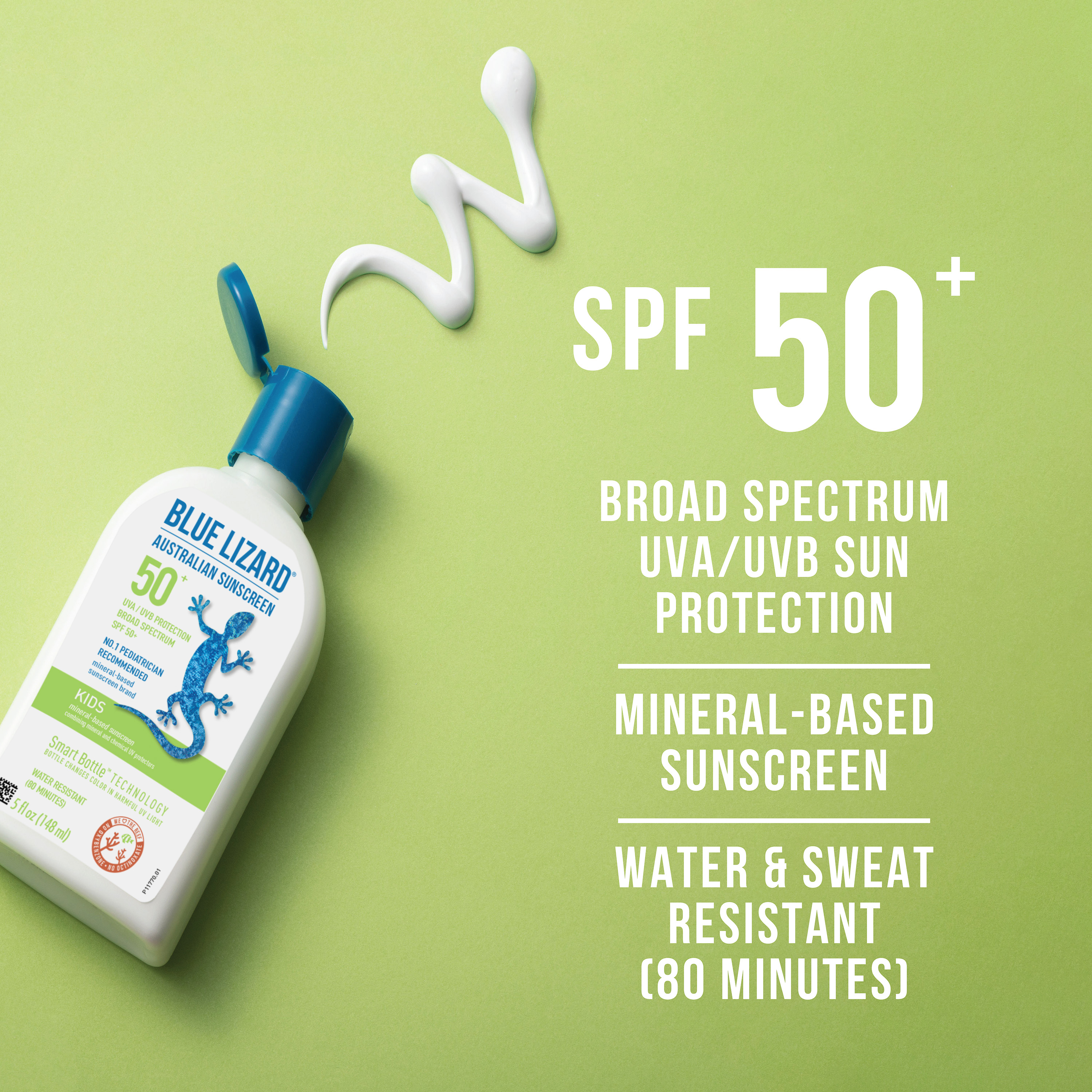Blue Lizard Kids SPF 50+ Mineral-Based Sunscreen Lotion, Broad Spectrum, 5 fl oz - image 3 of 9