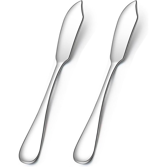 AOOSY Stainless Steel Butter Knives, Cheese Knives, Butter Spreader for Kitchen Restaurant Party,Set of 2