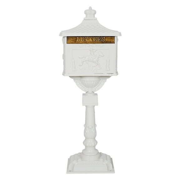Cast Aluminum Mail Box,Postal Box , Mailbox Color White