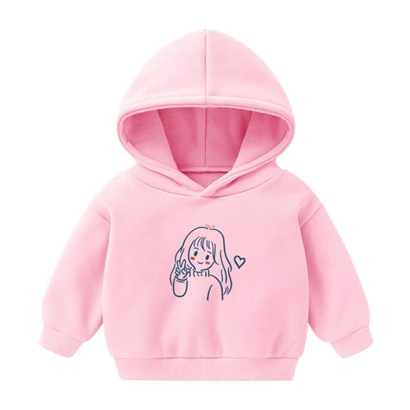 Eashery Girls Sweatshirts Heavy Blend Hooded Sweatshirt Fall Winter Pullover Tops Hoodies for Kids (Pink,4-5 Years)