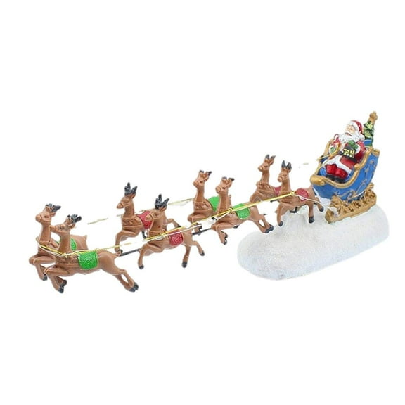 Decoración Navideña de Música Carrito de Ciervos Sunnimix Adornos Grandes Regalos