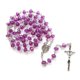 thumbnail image 1 of Collar de rosario con cruz de cuentas moradas, joyería sagrada, adorno decorativo con dije, 1 of 5