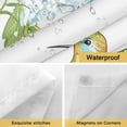 thumbnail image 4 of Spring Hummingbird No Hooks Shower Curtain with Snap-in Liner Colorful Birds Shower Curtains for Bathroom, Waterproof, Easy Install, Washable 72"x96", 4 of 9
