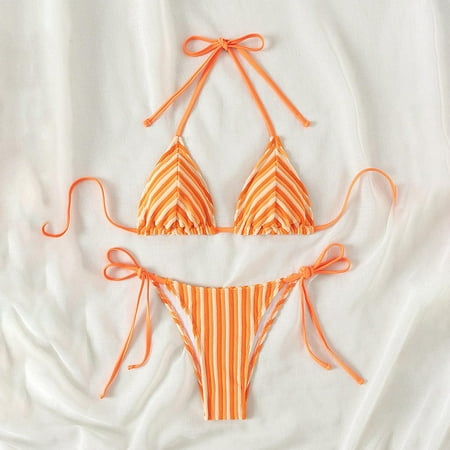 Clearance & Promo  New Fashion Bikini Sets  Comfortable Swimsuit  Plain Color  Women s  One Piece  Beachwear  Quick Dry  Fashionable  Summer Wear  Womens One Piece Swimsuits | Orange S  Sopatenor
