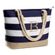 thumbnail image 1 of Bolsa de Playa YOOLIFE Monograma Inicial Personalizada de Algodón, 1 of 7