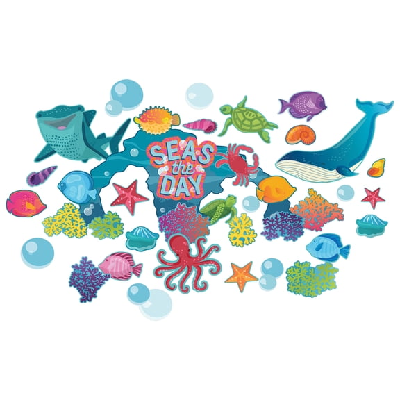 Eureka Seas the Day Bulletin Board Set, 42 Pieces