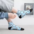 thumbnail image 5 of Goofa Husky Head Pattern Non Slip Socks with Grips for Elderly, Crew Socks Yoga Hospital Socks Cushioned Sole Gripper Socks for Men Women, 5 of 5