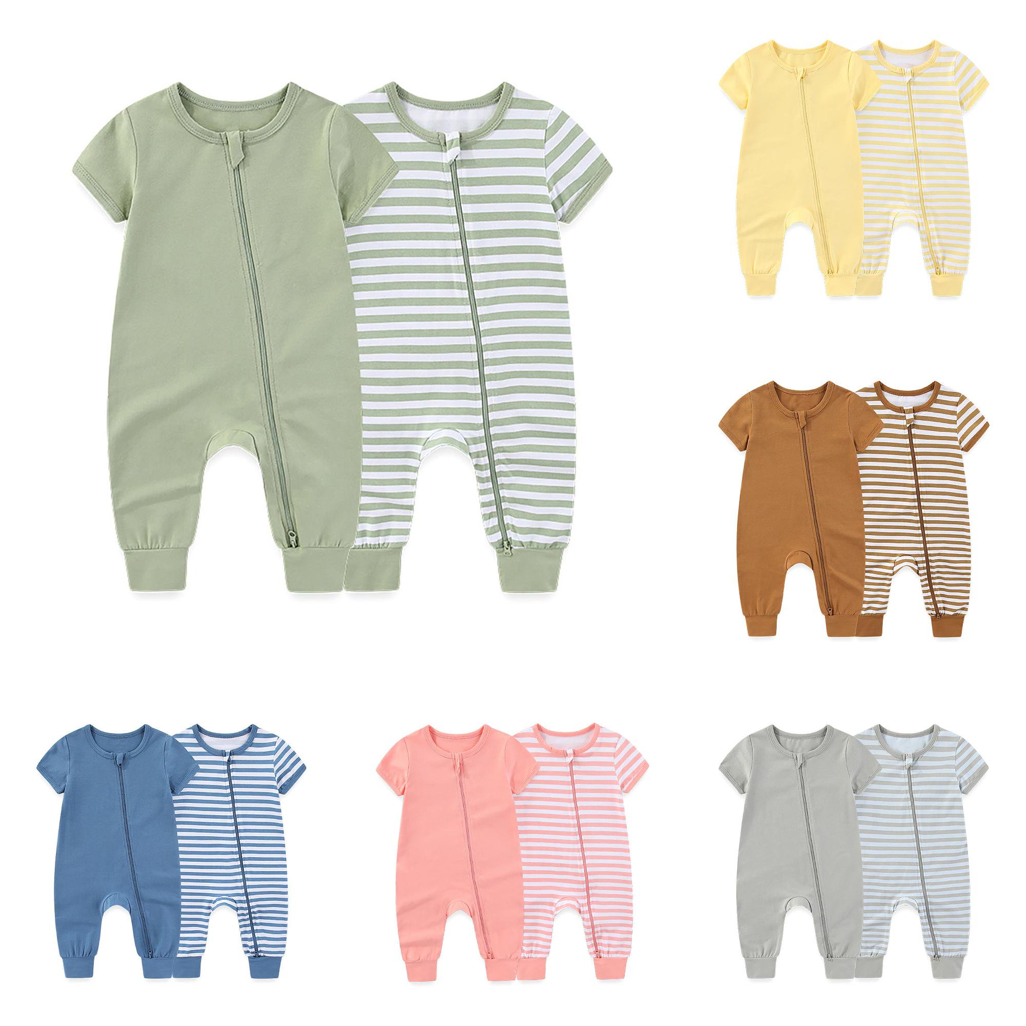 VOUZZA Baby Boys Zipper Romper Jumpsuit Soft Comfy Long Sleeve Infant Footless Sleep and Play Bodysuit for Newborns