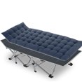 thumbnail image 3 of Lilypelle Folding Camping Cot with Thick Mattress, Double Layer Oxford Strong Heavy Duty Sleeping Cots with Carry Bag, Portable Travel Camp Cots for Home/Office Nap and Beach Vacation, 3 of 8